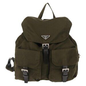 PRADA Backpack Nylon Khaki Auth